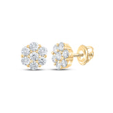1 1/2CTW-DIA NK 7 STONE FLOWER EARRING